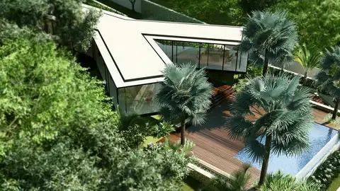 Em meio ao bioma do Cerrado, projeto possibilita casa fluida e totalmente integrada à natureza