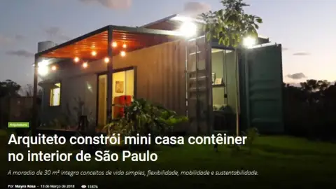 Ciclovivo published our Container House in Lorena-SP