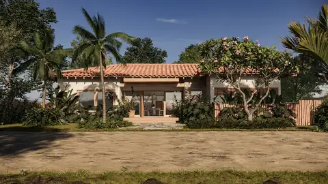 A Casa Morena tem as cores e a alma da Bahia. A palheta aplicada na casa foi inspirada nas camadas de rocha e terra da falésia da Praia dos Amores