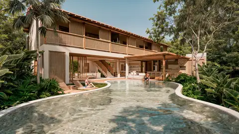 A Casa Surpresa nasce em um terreno desafiador, em uma das ruas sinuosas da Vila do Outeiro, na Praia do Espelho. Pela fachada discreta da entrada social, nada revela a amplitude que se descortina ao entrar