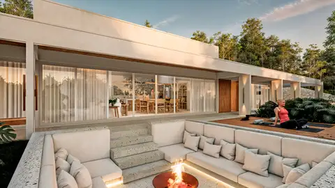 Set on a steep, wooded plot, House Gralha Azul seems to spring from the landscape. Its design blends Mediterranean and modern elements, creating a welcoming lightness