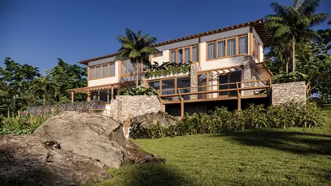 Casa Ilhagreens 66 rises high on the mountain by the sea in Ilhabela, positioned so that each room opens up to the horizon - almost a natural viewpoint